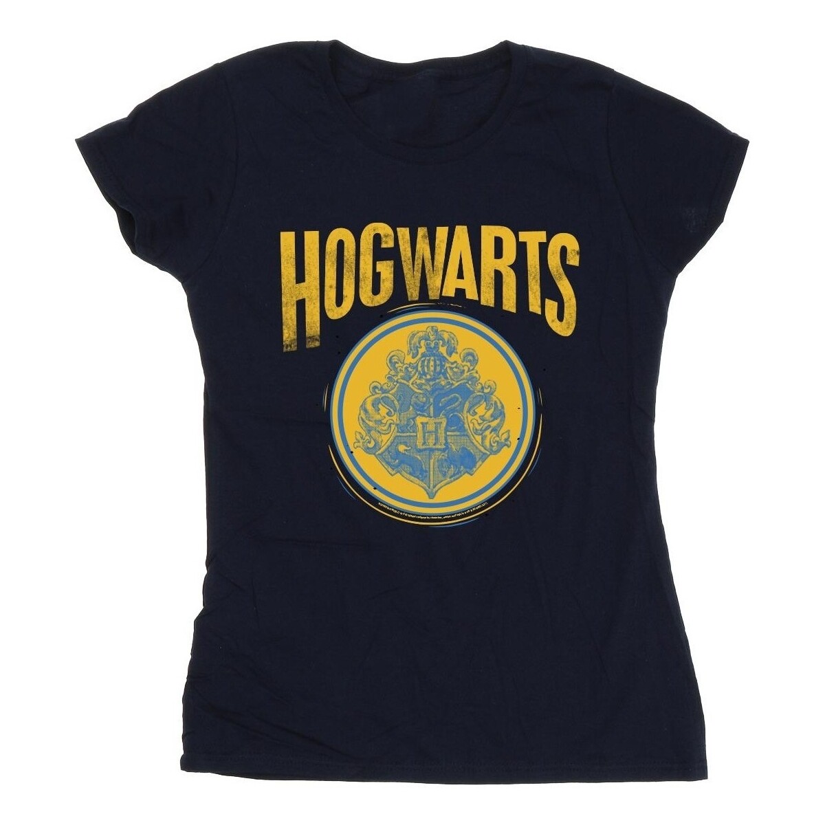 Abbigliamento Donna T-shirts a maniche lunghe Harry Potter Hogwarts Circle Crest Blu