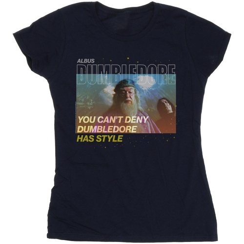 Abbigliamento Donna T-shirts a maniche lunghe Harry Potter Dumbledore Style Blu