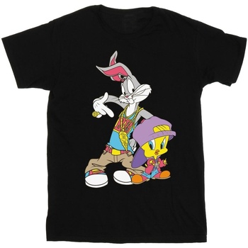 Abbigliamento Bambino T-shirt maniche corte Dessins Animés Bugs And Tweety Hip Hop Nero