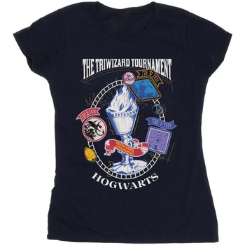 Abbigliamento Donna T-shirts a maniche lunghe Harry Potter Triwizard Poster Blu