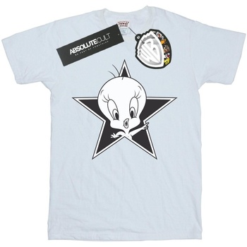 Abbigliamento Bambina T-shirts a maniche lunghe Dessins Animés Tweety Pie Mono Star Bianco