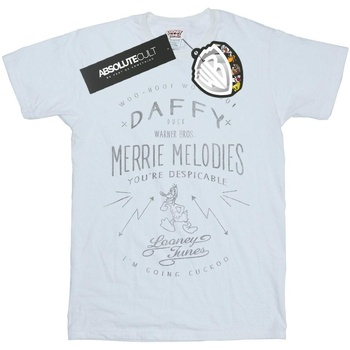 Abbigliamento Bambina T-shirts a maniche lunghe Dessins Animés Daffy Duck Despicable Bianco