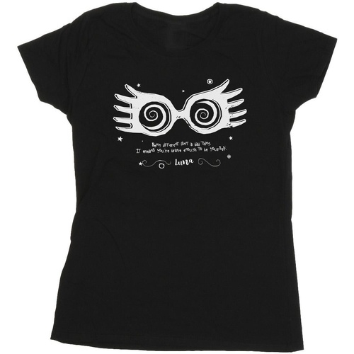 Abbigliamento Donna T-shirts a maniche lunghe Harry Potter Luna Being Different Nero