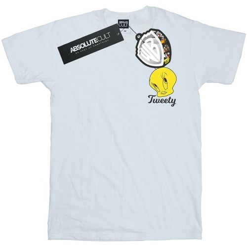 Abbigliamento Bambina T-shirts a maniche lunghe Dessins Animés Tweety Pie Head Bianco