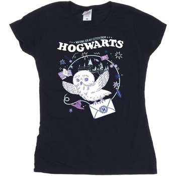 Abbigliamento Donna T-shirts a maniche lunghe Harry Potter Owl Letter From Hogwarts Blu