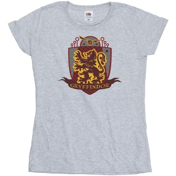 Abbigliamento Donna T-shirts a maniche lunghe Harry Potter Gryffindor Chest Badge Grigio