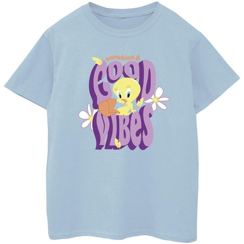 Abbigliamento Bambino T-shirt maniche corte Dessins Animés Tweeday Sunshine & Good Vibes Blu
