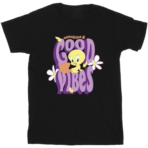 Abbigliamento Bambino T-shirt & Polo Dessins Animés Tweeday Sunshine & Good Vibes Nero
