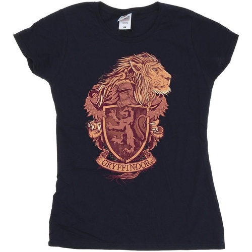 Abbigliamento Donna T-shirts a maniche lunghe Harry Potter Gryffindor Sketch Crest Blu