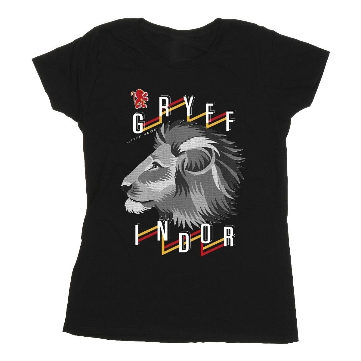 Abbigliamento Donna T-shirts a maniche lunghe Harry Potter Gryffindor Lion Icon Nero