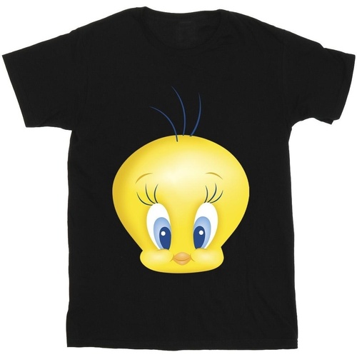 Abbigliamento Bambino T-shirt maniche corte Dessins Animés Tweety Face Nero