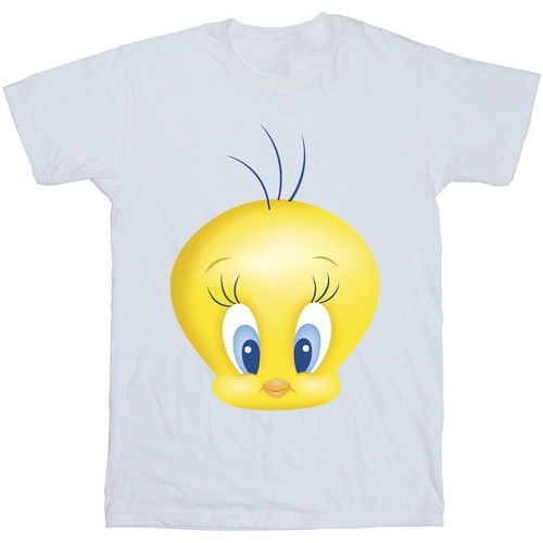 Abbigliamento Bambino T-shirt maniche corte Dessins Animés Tweety Face Bianco