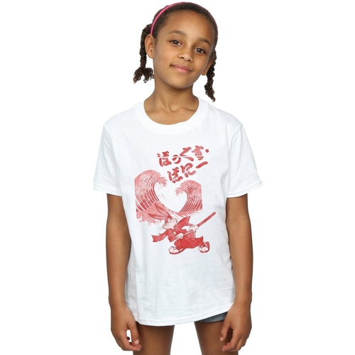 Abbigliamento Bambina T-shirts a maniche lunghe Dessins Animés Bugs Bunny Shogun Bianco