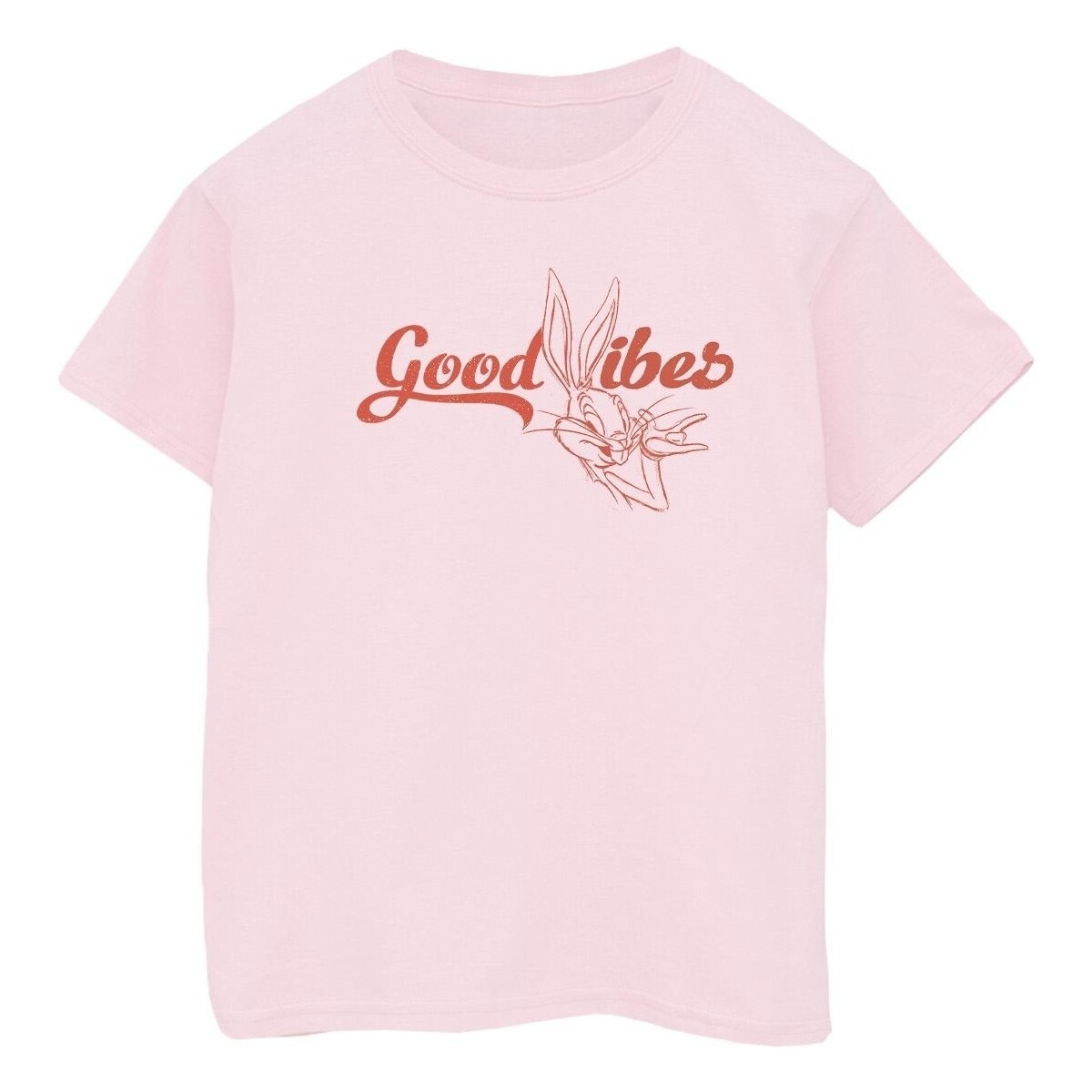 Abbigliamento Bambino T-shirt maniche corte Dessins Animés Bugs Bunny Good Vibes Rosso