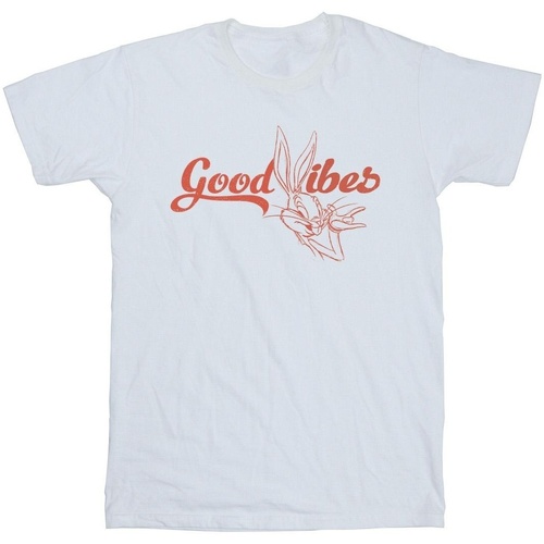 Abbigliamento Bambino T-shirt maniche corte Dessins Animés Bugs Bunny Good Vibes Bianco