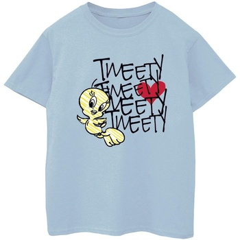 Abbigliamento Bambino T-shirt maniche corte Dessins Animés Tweety Love Heart Blu