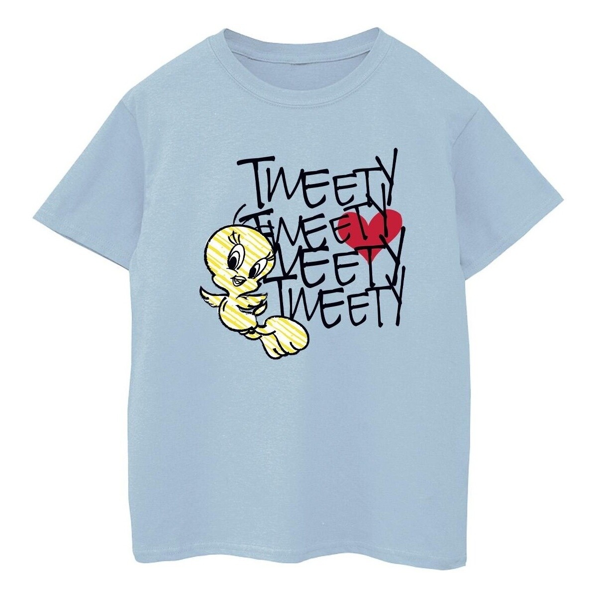 Abbigliamento Bambino T-shirt maniche corte Dessins Animés Tweety Love Heart Blu