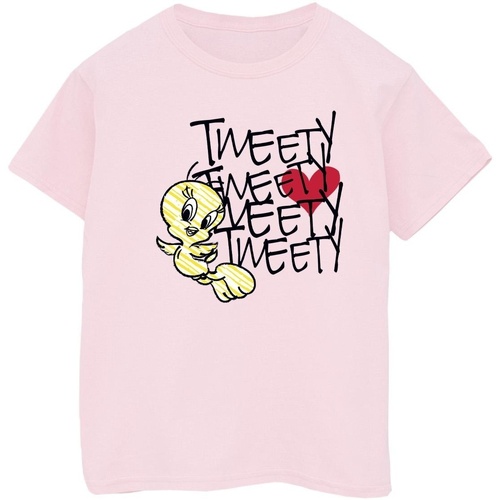 Abbigliamento Bambino T-shirt maniche corte Dessins Animés Tweety Love Heart Rosso