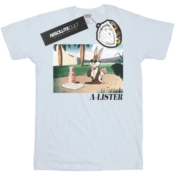 Abbigliamento Bambina T-shirts a maniche lunghe Dessins Animés Bugs Bunny A-Lister Bianco