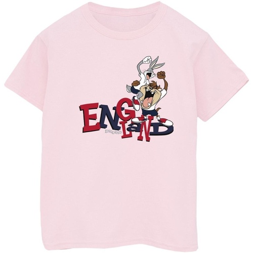 Abbigliamento Bambino T-shirt maniche corte Dessins Animés Bugs & Taz England Rosso