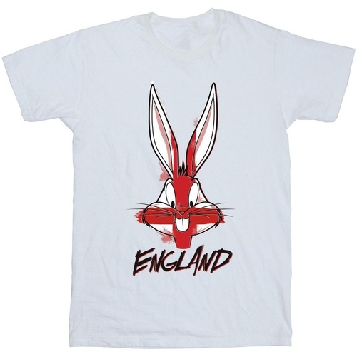 Abbigliamento Bambino T-shirt maniche corte Dessins Animés Bugs England Face Bianco