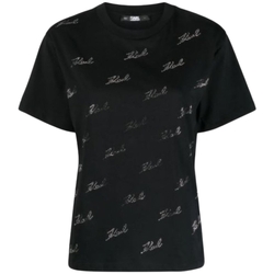 Abbigliamento Donna T-shirt maniche corte Karl Lagerfeld  Nero