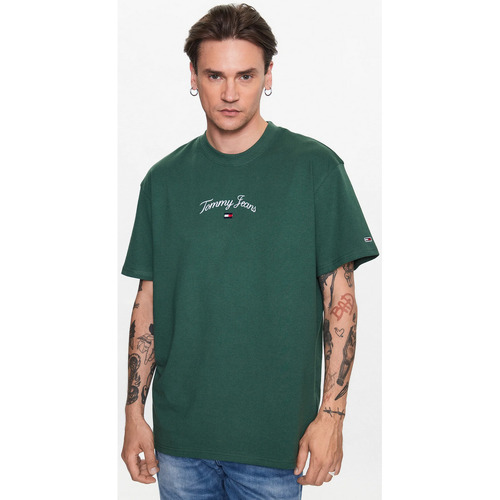 Abbigliamento Uomo T-shirt maniche corte Tommy Jeans ATRMPN-41607 Verde