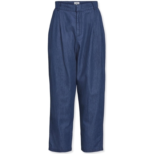 Abbigliamento Donna Pantaloni Object Joanna Trousers - Medium Blue Denim Blu