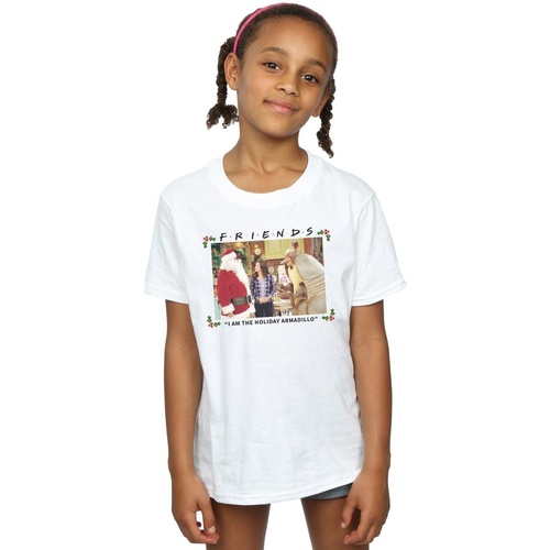 Abbigliamento Bambina T-shirts a maniche lunghe Friends I Am The Holiday Armadillo Bianco