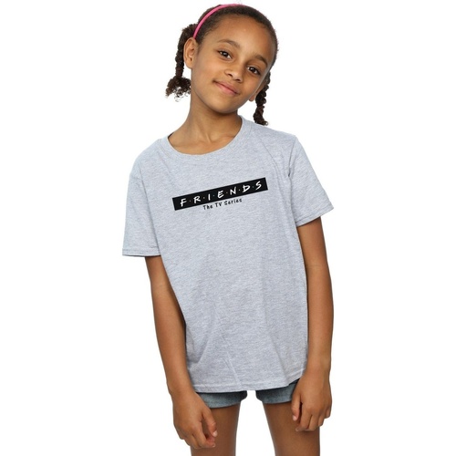 Abbigliamento Bambina T-shirts a maniche lunghe Friends Logo Block Grigio
