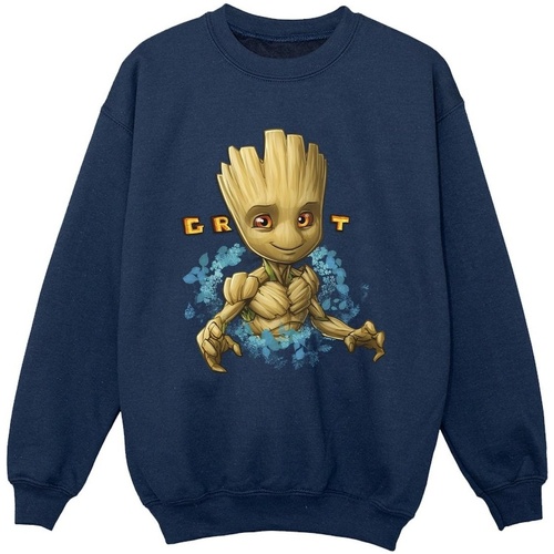 Abbigliamento Bambino Felpe Guardians Of The Galaxy Groot Flowers Blu