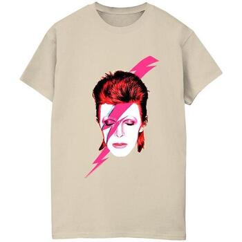 Abbigliamento Donna T-shirts a maniche lunghe David Bowie  Beige