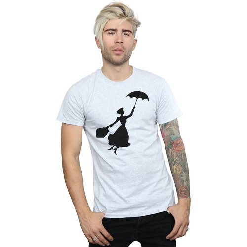 Abbigliamento Uomo T-shirts a maniche lunghe Disney Mary Poppins Flying Silhouette Grigio