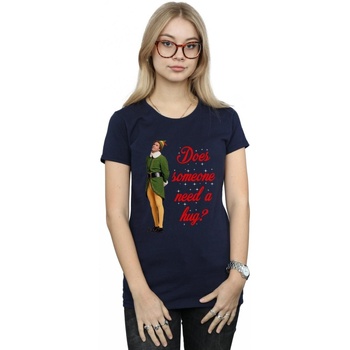 Abbigliamento Donna T-shirts a maniche lunghe Elf Hug Buddy Blu