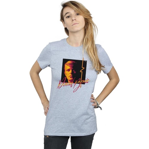 Abbigliamento Donna T-shirts a maniche lunghe David Bowie Photo Angle 90s Grigio