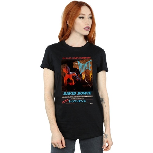 Abbigliamento Donna T-shirts a maniche lunghe David Bowie Asian Poster Nero