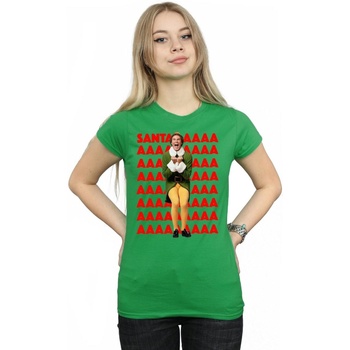 Abbigliamento Donna T-shirts a maniche lunghe Elf Buddy Santa Scream Verde