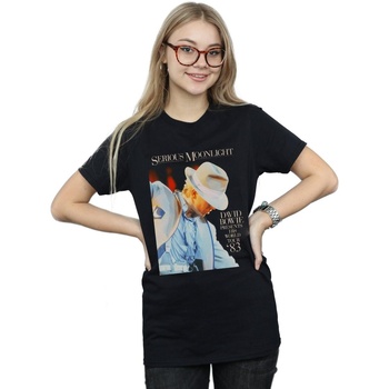 Abbigliamento Donna T-shirts a maniche lunghe David Bowie Serious Moonlight Nero