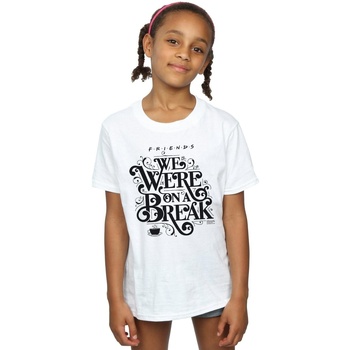 Abbigliamento Bambina T-shirts a maniche lunghe Friends On A Break Ornamental Bianco