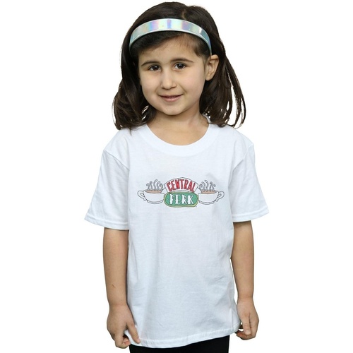 Abbigliamento Bambina T-shirts a maniche lunghe Friends Central Perk Sketch Bianco