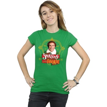 Abbigliamento Donna T-shirts a maniche lunghe Elf Buddy Smiling Verde