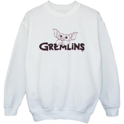Abbigliamento Bambino Felpe Gremlins Logo Line Bianco