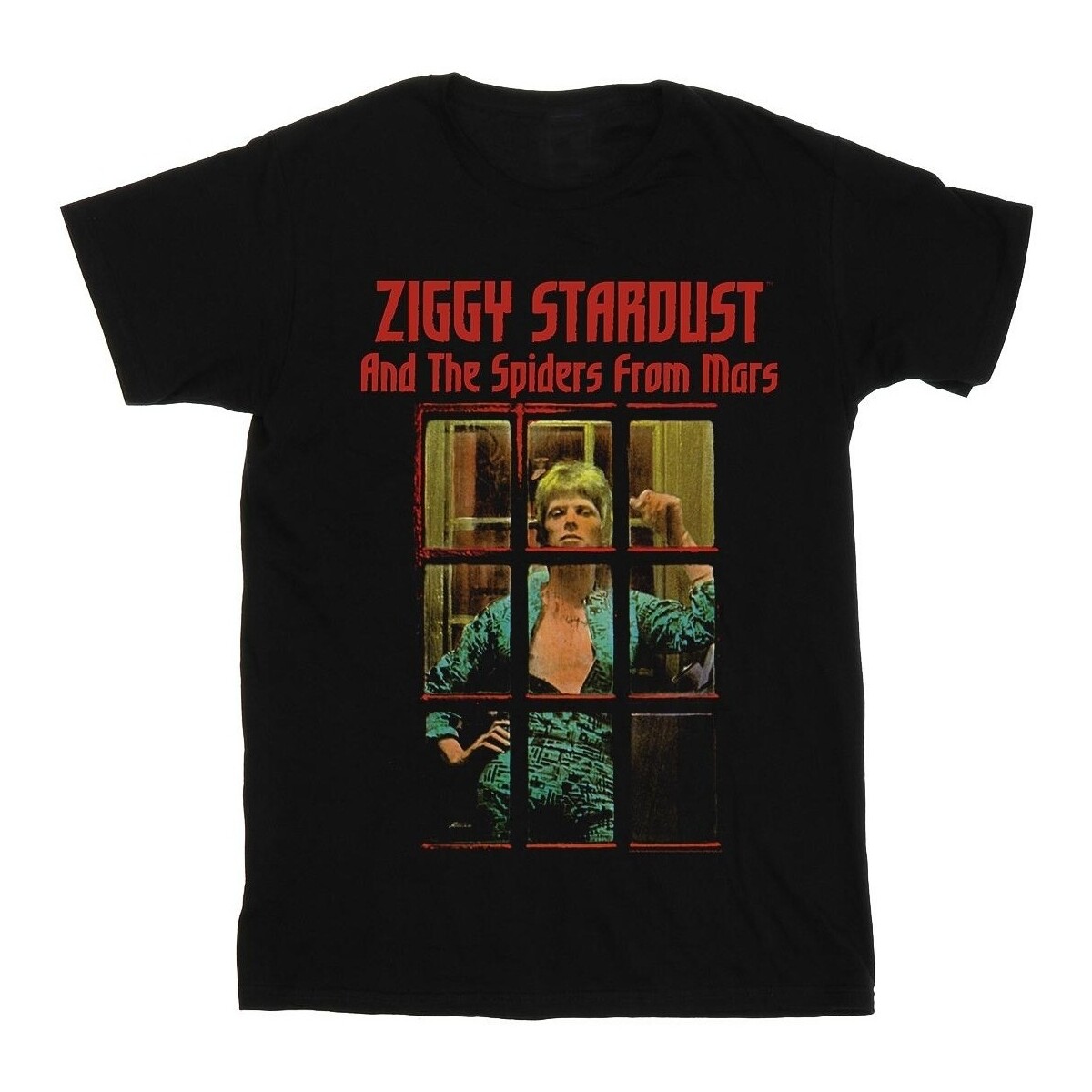 Abbigliamento Donna T-shirts a maniche lunghe David Bowie Ziggy Stardust Spider Nero