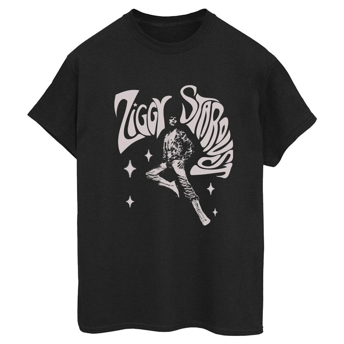 Abbigliamento Donna T-shirts a maniche lunghe David Bowie Ziggy Pose Nero