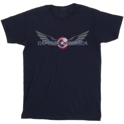 Abbigliamento Bambino T-shirt maniche corte Marvel Falcon And The Winter Soldier Captain America Logo Blu