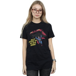 Abbigliamento Donna T-shirts a maniche lunghe Dc Comics Superman New Ride Nero