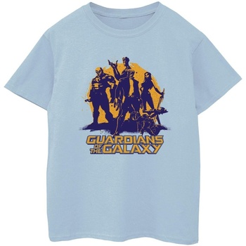 Abbigliamento Bambino T-shirt maniche corte Guardians Of The Galaxy Sunset Guardians Blu