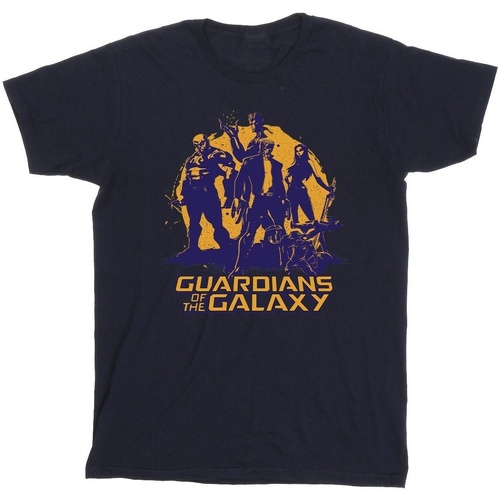Abbigliamento Bambino T-shirt maniche corte Guardians Of The Galaxy Sunset Guardians Blu