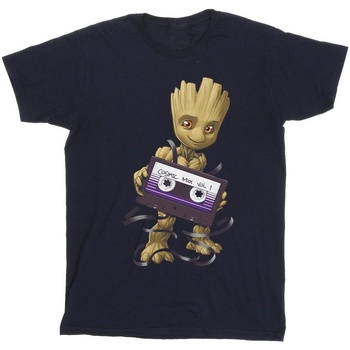 Abbigliamento Bambino T-shirt maniche corte Marvel Guardians Of The Galaxy Groot Cosmic Tape Blu