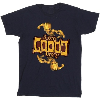Abbigliamento Bambino T-shirt maniche corte Marvel Guardians Of The Galaxy Groot Inverted Grain Blu